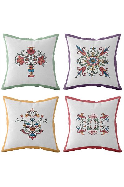 Evdek Italia Husă de pernă 4 piese Față-verso 45x45 Cm