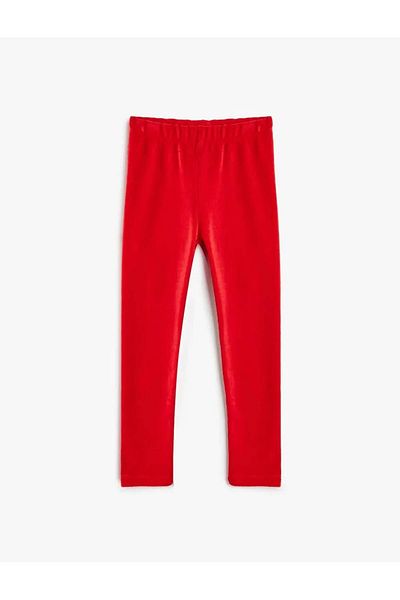 Koton Cord-Leggings aus Baumwollmischung mit elastischem Bund