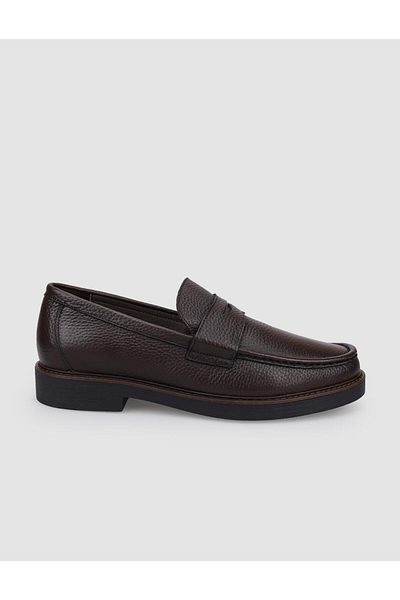 Cabani 100% Genuine Leather Brown Men's Casual Shoes