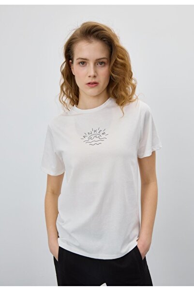 TUBİA Γυναικείο κοντομάνικο μπλουζάκι εκρού χρώματος