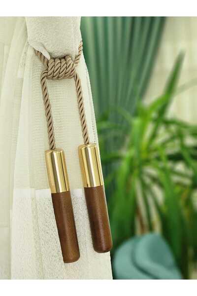 Akcan Vizon Renk Altın Ahşap Ceviz Bohem Uzun Braçol