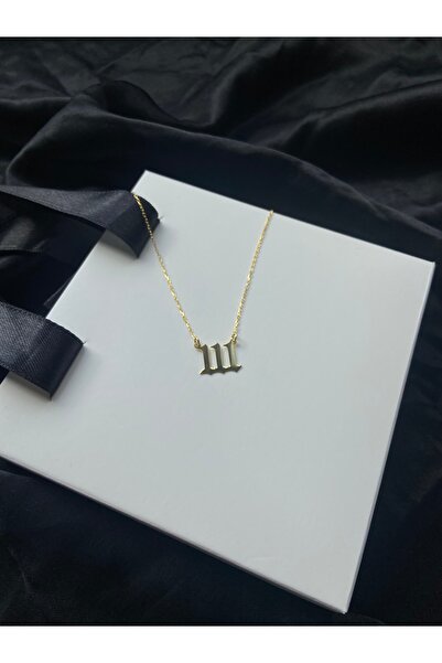 Işıltı Silver 14k Altın Kaplama Melek Sayıları 111 Gümüş Kolye