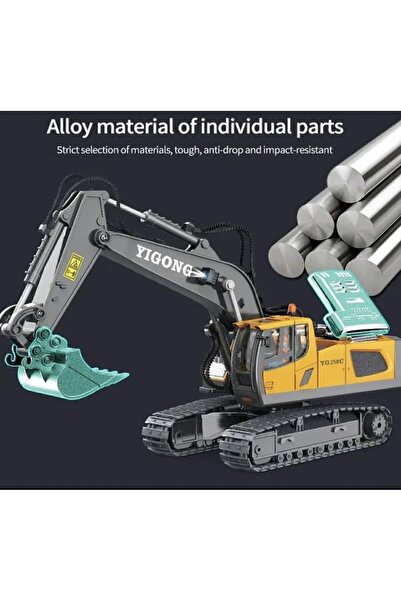 seyuse Uzaktan Kumanda Kepçe Ekskavatör Oyuncak 1:20 Alaşım 680 Derece Rotasyon Rc