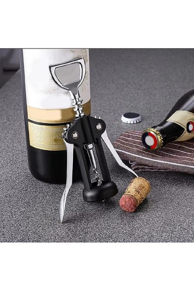 hediyeconcepti Portable Stainless Steel Red Wine Opener Wing Type Metal Wine Corkscrew Bottle Openers