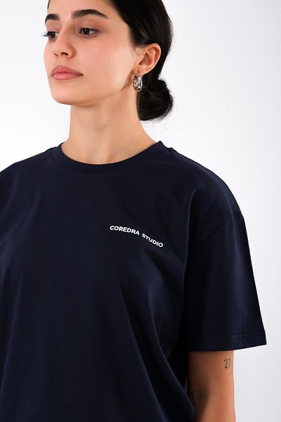 Coredra Std Navy Blue - Tricou Relaxed Fit Femei