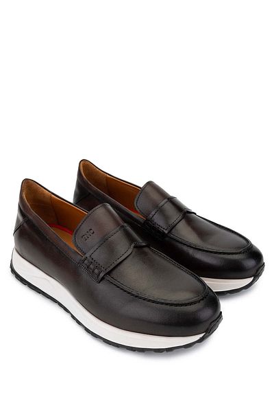 Tamer Tanca Men's Genuine Leather Brown Loafer Shoes
