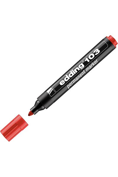 Greyal Gryl 103 - Permanent Round Tip Red Marker Marker, Design for Making Marking