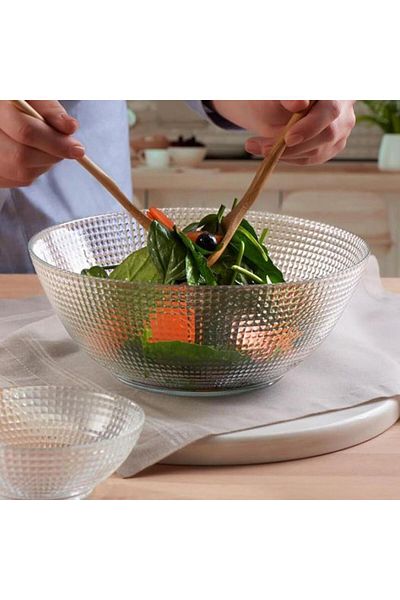 Paşabahçe Pasabahce Generation Glass Bowl Set, 12 cm- 350 ml- 6 Pieces - Clear Blue