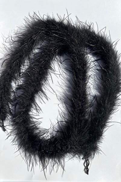 KARAASLAN 1 Metre Deve Kuşu Tüyü Siyah 1.8 cm