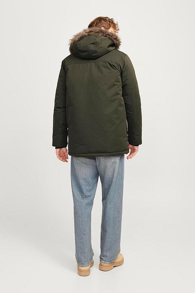 Jack & Jones Πάρκα με κουκούλα με λεπτομέρεια από ψεύτικη γούνα - Κατασκευή
