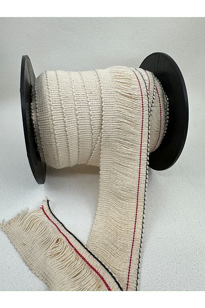 paşateks since 1995 şekil 5 Meters Ecru Fringe Tassel 4.5 cm