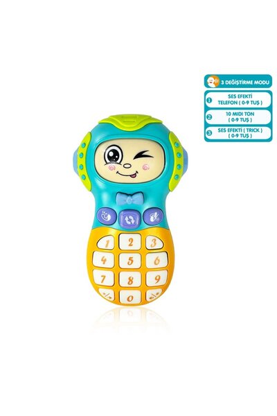 PopŞeker Bebeğinizin İlk Piyanosu! Işıklı ve Sesli Oyuncak Telefon