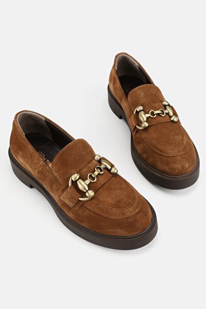 TUNAELLİ ДАМСКИ МОКАСИНКИ ОТ ТАБА ВЕЛУР ОТ ЕСТЕСТВЕНА КОЖА С КАТАМАРА