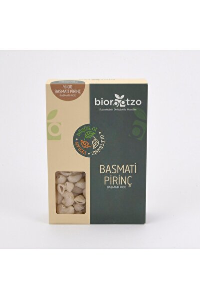 Biorootzo Artizan Bronz Kalıp Glütensiz Vegan Basmati Pirinç Pipe Rigate Mantı 3 x 200 g Avantajlı