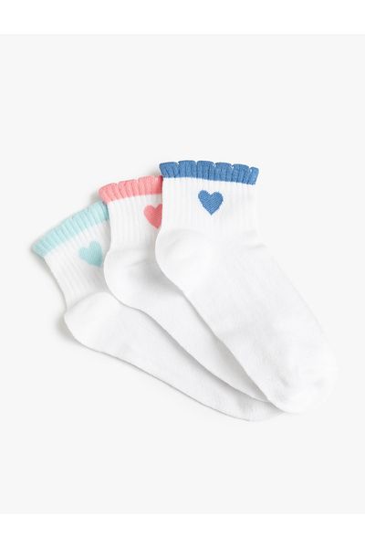 Koton Set de șosete Heart Booties - 3 piese, multicolore