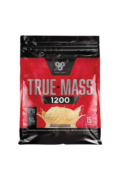BSN True mass Weight Gainer, Vanilla Ice Cream, 10.3 Lb