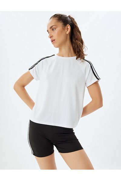 Koton Tricou Sport Decolteu Bicicletă Mânecă scurtă Loose Fit