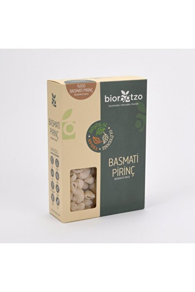 Biorootzo Artizan Bronz Kalıp Glütensiz Vegan Basmati Pirinç Pipe Rigate Mantı 3 x 200 g Avantajlı