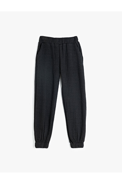 Koton Basic Jogger Sweatpants με υφή ελαστική μέση με τσέπες