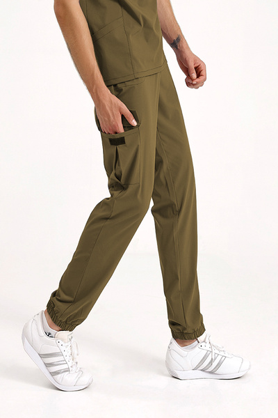 Brl Üniforma Pantaloni chirurgicali unisex din Lycra Jogger cu buzunar cargo ...