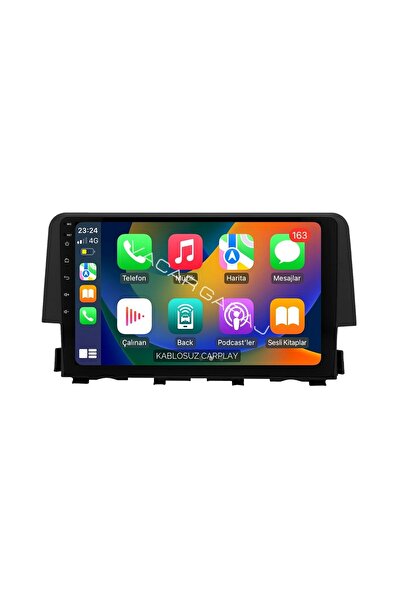 NAVECRON HONDA CIVIC FC5 2016-21 Uyumlu ANDROID MULTİMEDYA GERÇEK 2/32 KABLOSUZ CARPLAY GERİ GÖRÜŞ KAMERALI