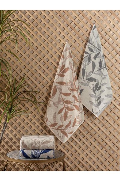 Cotton Box Jacquard 50x90 4-Piece Towel Set Scandinavian Karian