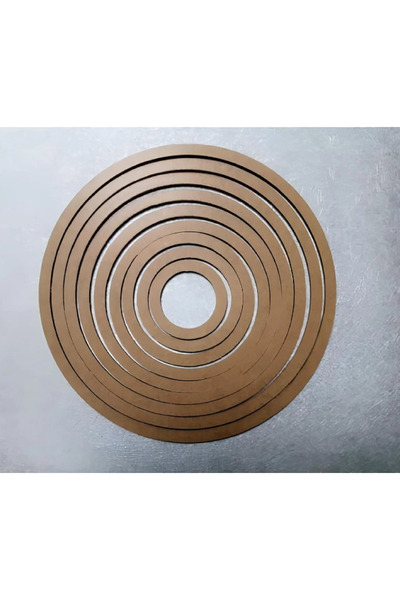 Rapithwin 33cm Mdf - 9-Piece Screwless Wooden Round, 3 mm Thick Macrame Pulley for Knitting, Dream Catcher