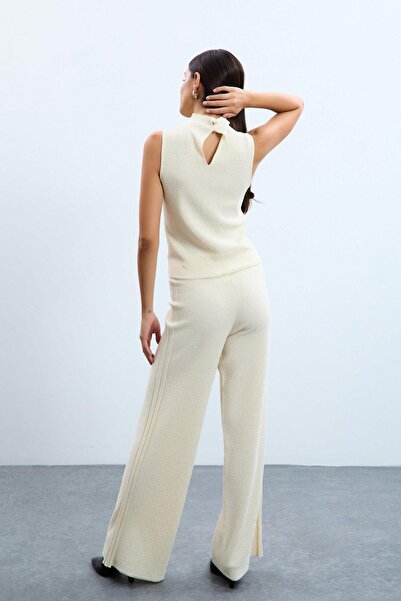 Serianno Organik Pamuk Karışımlı Pullu Triko Atlet