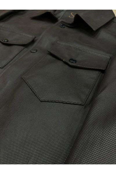 SÜVARİ Καστόρινο καφέ παλτό - Slim Fit και Leather Look