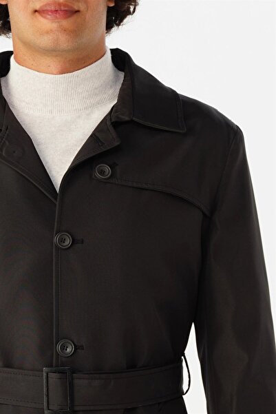 SÜVARİ Ανδρική καμπαρντίνα Cavalry Loose Fit Μαύρη