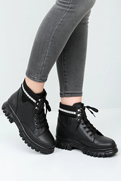 GÜLERSHOES Жіночі черевики з трикотажними деталями - гарантована шкіра, нековзна підошва, розміри 36-40