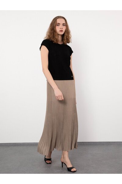 Serianno Piliseli Midi Etek Etk9734vızon