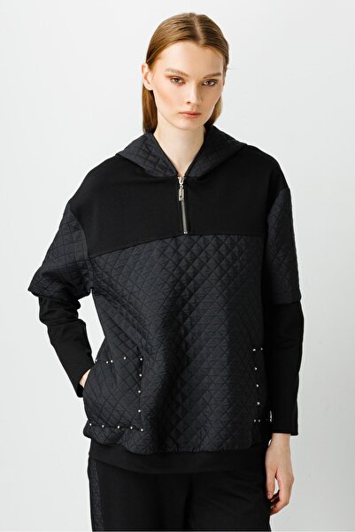 Moda İlgi Modailgi Torba Cepli Kapitone Tunik Siyah