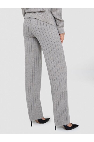 Serianno Yün Karışımlı Zıt Renk Şeritli Pantolon Pnt8346bej