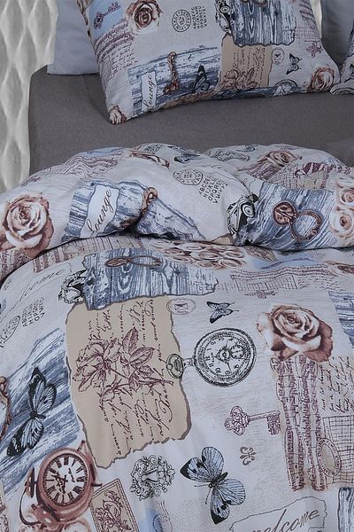 Zeynep Tekstil Double Cotton Duvet Cover and Pillow Set - Without Trouble