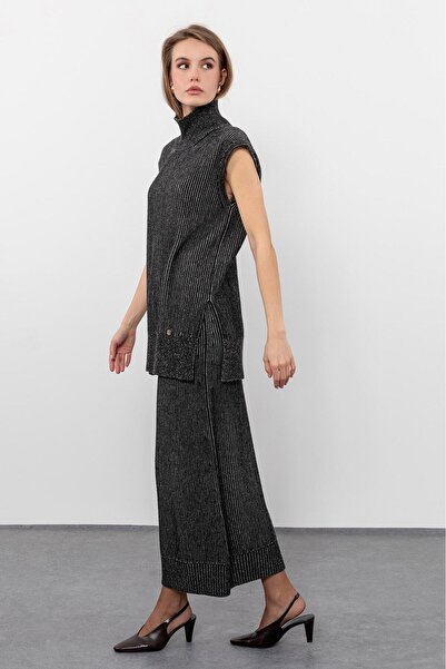 Serianno Kaşmir ve Yün Karışımlı Yüksek Bel Uzun Etek