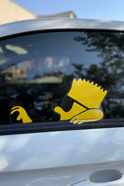 Banxtre Araba Camı için Simpsonlar Sticker Araba Süren Simpson Sol Ön Cam için Sticker (1 Adet)