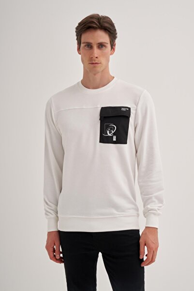 Cazador Men's Ecru Sweatshirt 5016 - 3 Thread