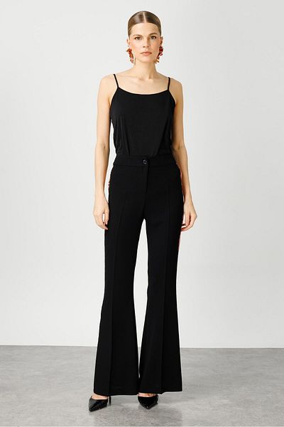 Moda İlgi Modailgi Patterned Side Striped Trousers - 7560 Orange