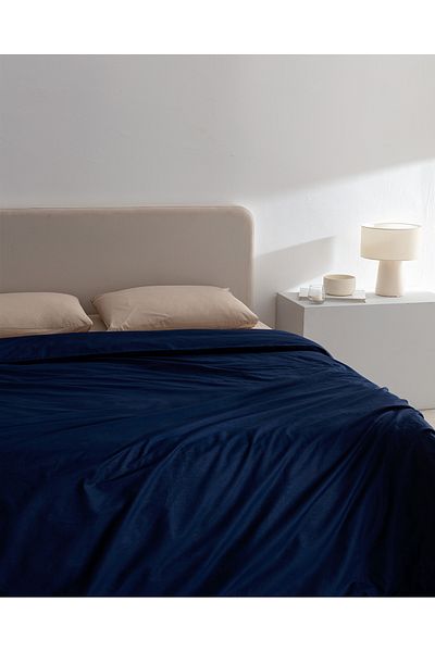 Madame Coco Κάλυμμα παπλωματοθήκης Manon Single 100% Cotton Ranforce - Navy Blue