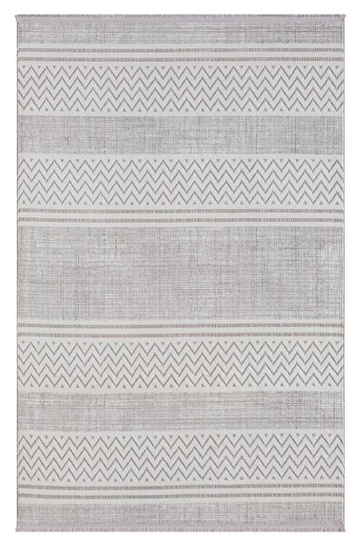 Karmen Halı Sümer Sm009a Gri Beyaz Detaylı Halı Iskandinav Desen Dekoratif Mo...