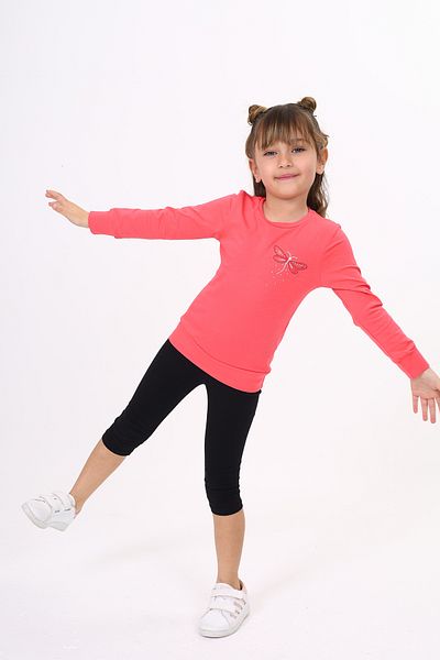 Toontoy Dragonfly Embroidered Girl's T-shirt