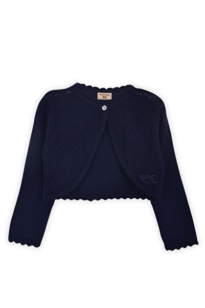 Minora بوليرو مخرم باللون الأزرق الداكن