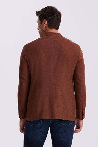 Jakamen Red Classic Molded Swallow Collar Bag Pocket Jacket