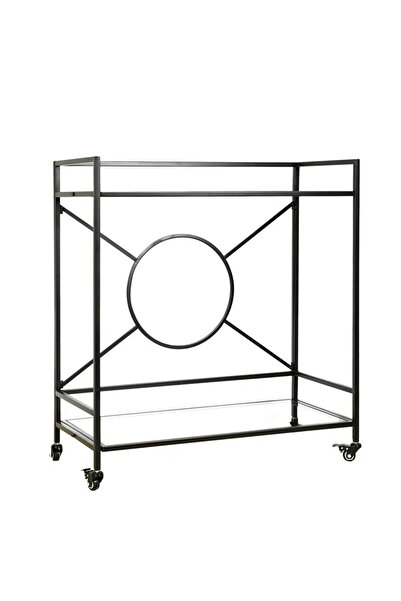 MERZANA Bar Servis Arabası, Siyah Servis Ve Sunum Arabası