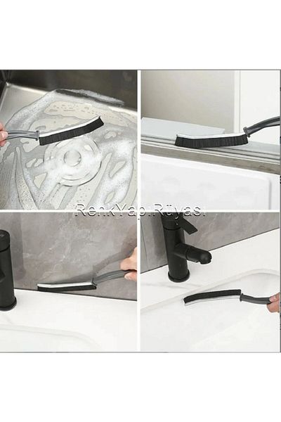 RENK YAPI RÜYASI 3 Pieces of Multi-Purpose Fine Cleaning Brush - Joint, Bathroom, Kitchen, Sink, Stove Cleaning