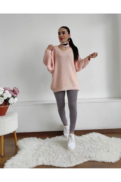 Altı Üstü Butik Pulover tricotat cu maneca liliac