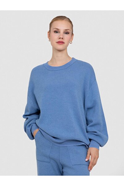 Serianno Yün Ve Kaşmir Karışımlı Bisiklet Yaka Kazak Kzk6442koyu Mavi