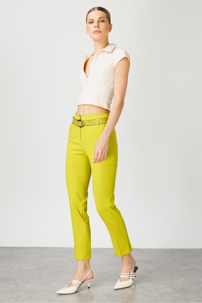 Moda İlgi Modailgi Fleto Cepli Kemerli Takım Pantolon - 7533 Asit