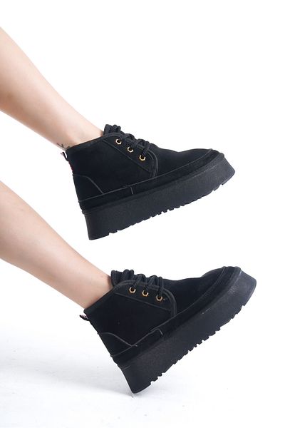 CZ London Kurze Schnürstiefel für Damen mit hoher Sohle